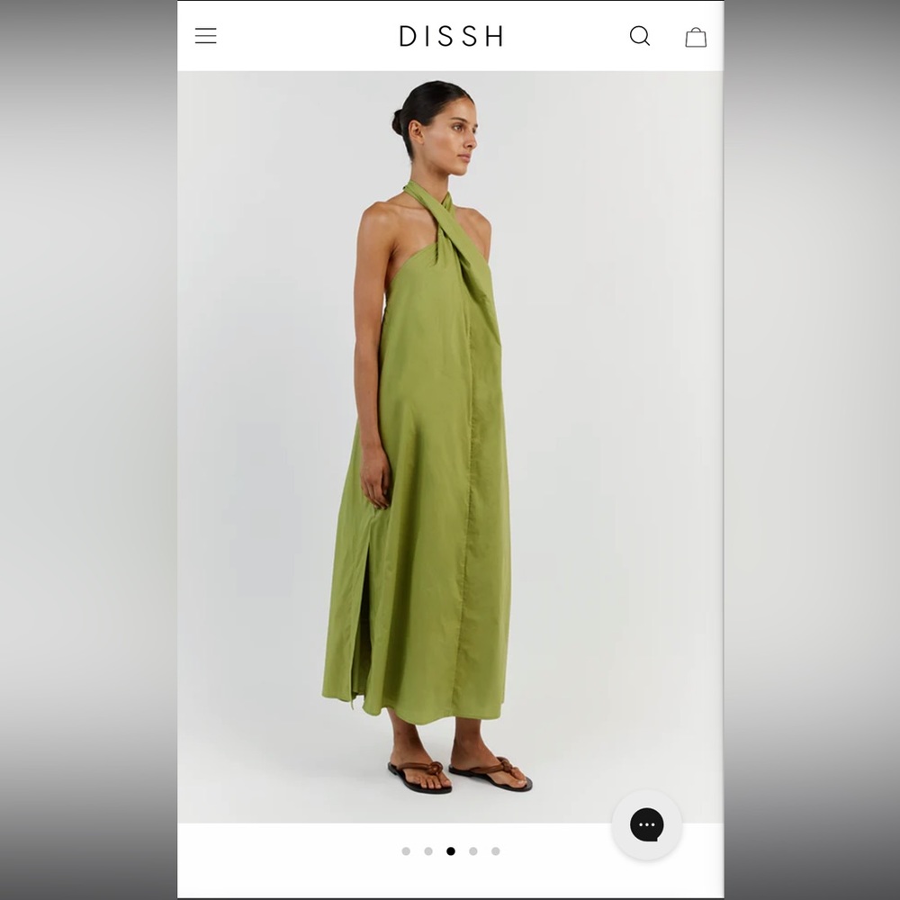 Dissh Olivia Lime Cotton Dress size 4 (AU 8)